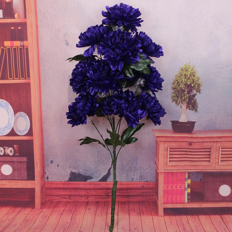 Simulation Peony Flower 10 Heads Rich and Core-spun Peony Simulation Flower Wedding Home Studio Decoration Artificial Fake Flower