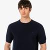 Lacoste Men's Short-Sleeve Rib Knit Twisted Yarn Crew Neck Pullover AH827E-56G166