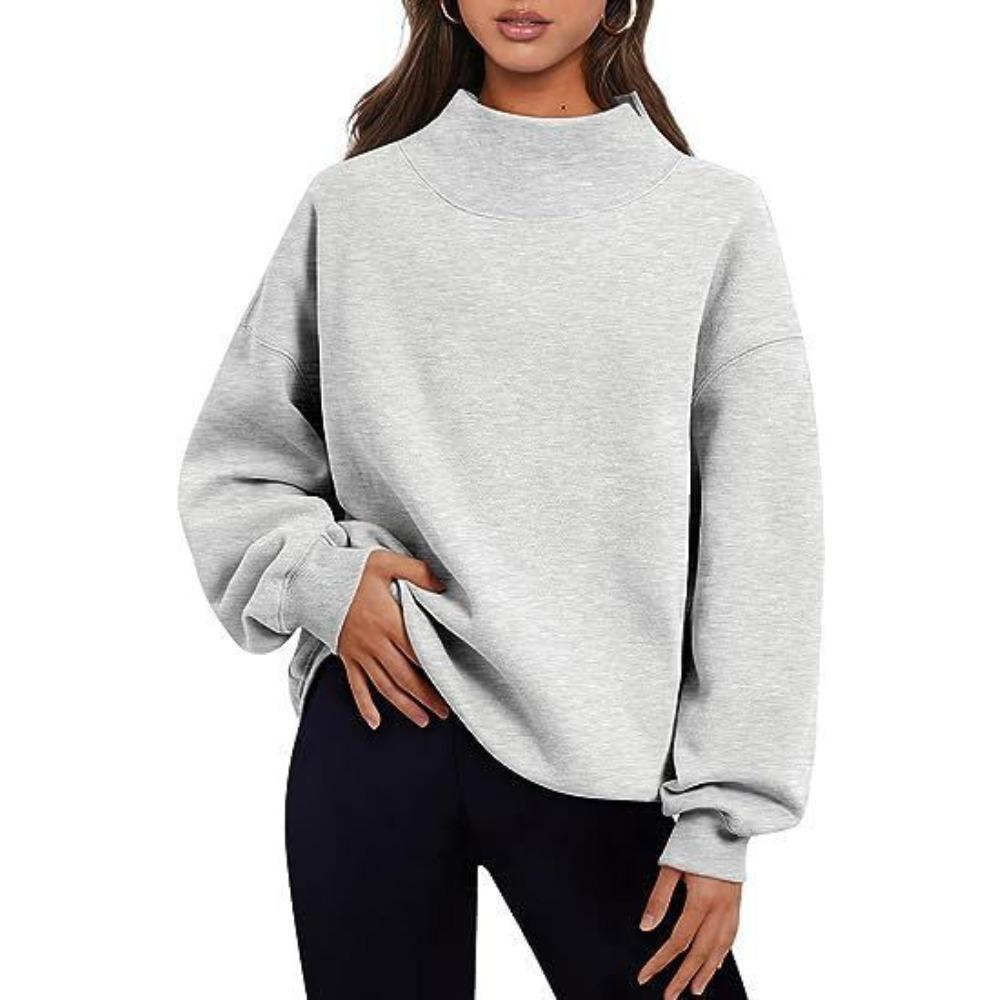New Autumn and Winter Fashion Casual Style Semi-high Neck Loose Women's Sweatshirt