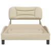 Bed Frame Without Mattress  Hvar  Cream 100x200 Cm Fabric
