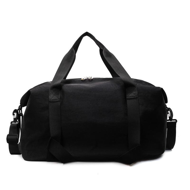 Solid Color Large Capacity Tote Bag Sports Fitness Messenger Bag Women's Dance Yoga Storage Bag Short Trip Tote Bag