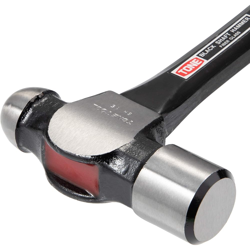TONE Black Shaft Hammer BH-15 1.5lb Durable Steel Construction Hand Tool