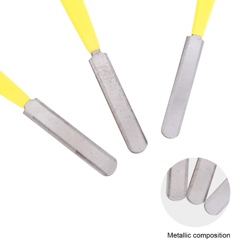 3Pcs Guitar Nut Files, Double Edge Nut Slotting Files Fret Crowning Slot Files Guitar Fret Files for Mandoline Ukulele