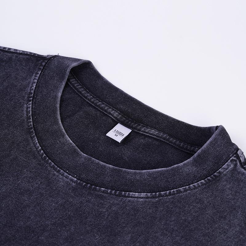 Men's Vest Vintage Washed Tee Tank Tops Summer Casual Sleeveless Tops Streetwear Black Loose Tees