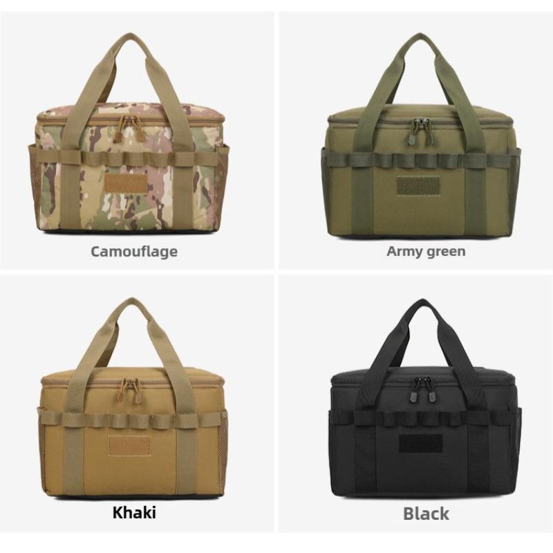 Large Zipper Camping Bag Anti-Crash Stove Cookware Carrying Bag Multifunctional Durable Camping Accessories Storage Organizer