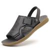Sandals men's new men's shoes summer wear cool slippers men's soft-faced beef tendon soles beach shoes