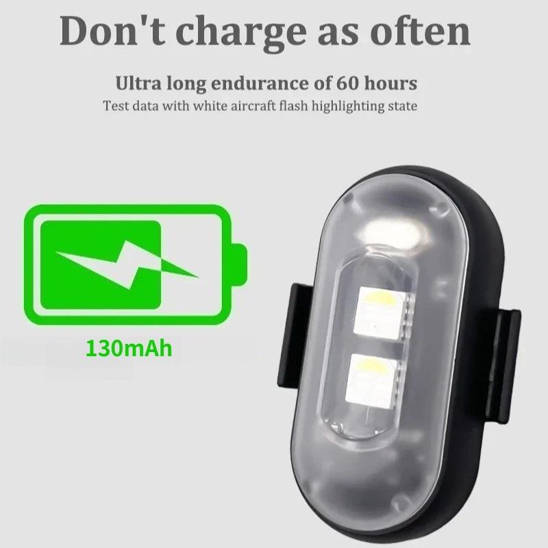Wireless Remote LED Strobe Light Colours USB Rechargeable Car Motorcycle Bike Aircraft Warning Anti-collision Flashing Lamp