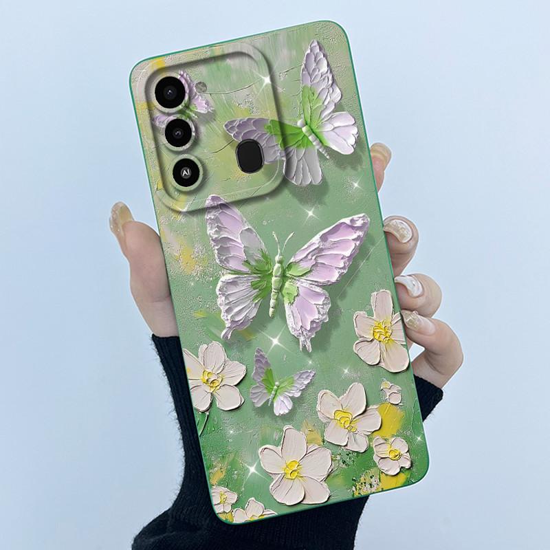 For Tecno Spark 8C Phone Case KG5k KG5j Cute Panda Girls Cats Liquid Silicone Back Cover For Tecno Spark Go 2022 Spark8C Funda