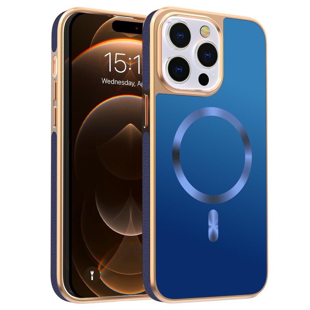 For iPhone 15 Pro Magnetic Case Electroplating Anti-Drop TPU+PC Phone Back Cover