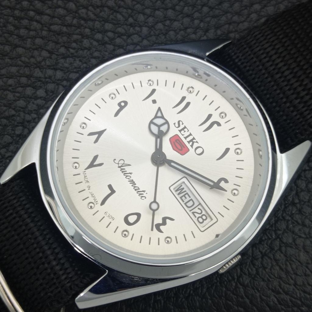 REFURBISHED SEIKO 5 AUTOMATIC 6309A VINTAGE JAPAN MENS SILVER WATCH A442433-1