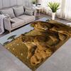 Lion Family Area Rug, African Savannah Wild Animal Non-Slip Floor Mat for Living Room Bedroom Entrance Game Room