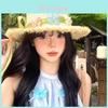 Paper Straw Sun Hat With Large Brim For Women Summer Beach Vacation Sun Protection