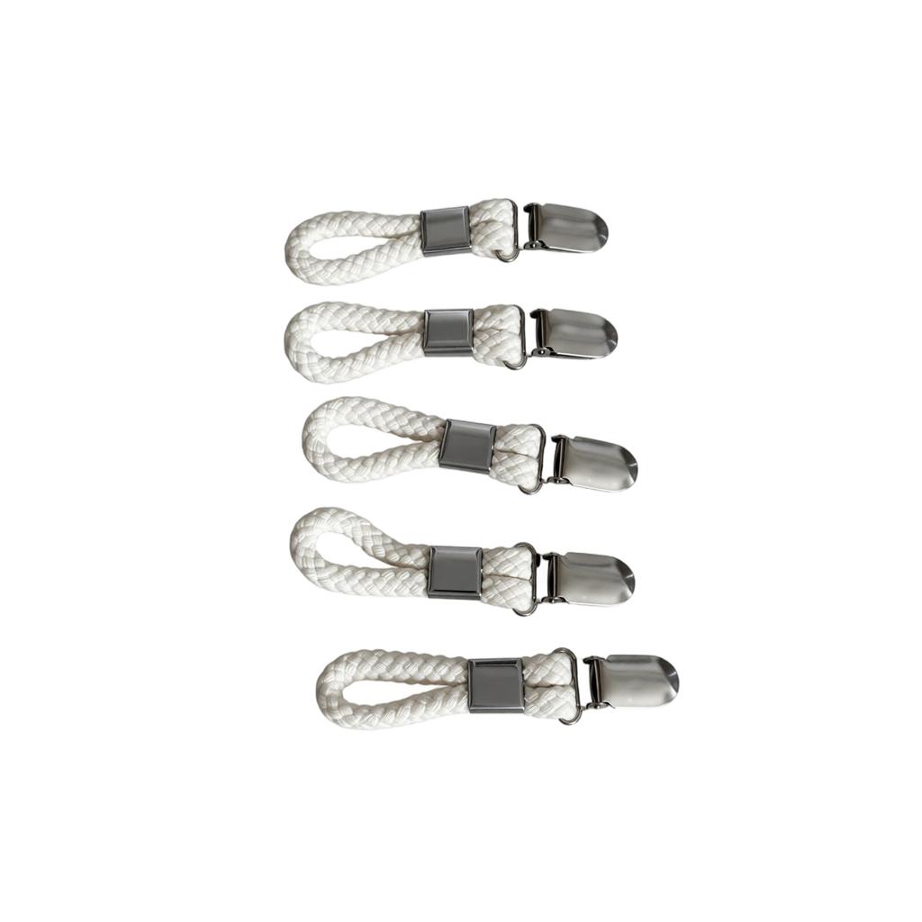 Cotton Rope Towel Clips for Bathroom, Sturdy Towel Holder Clips for Hanging Towels