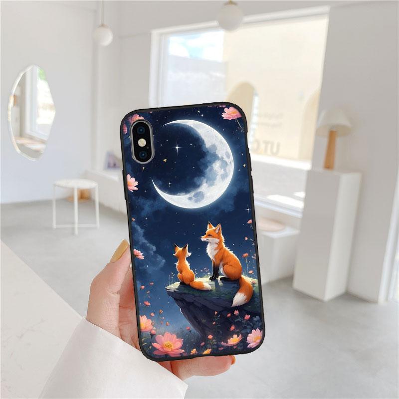 FM24 fox cute Soft Shell Phone Case for OPPO A40 A60 A80 A15 A16 A16K A12 A17 A17K A54 A54S A53 A53S A55 A56 A57 A98 F23