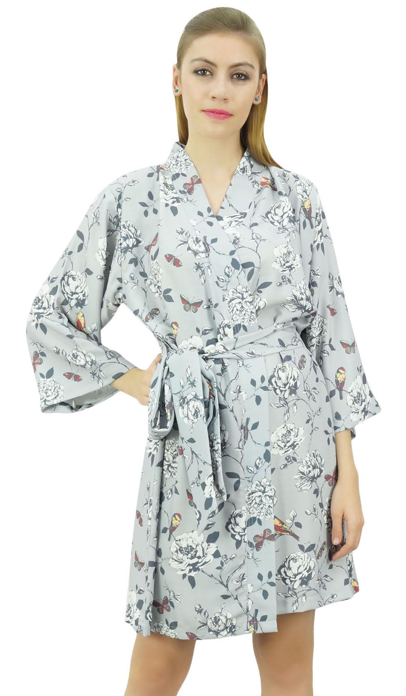

Bimba Women s Gray Floral Printed Georgette Bridesmaid Getting Ready 8 сірий колір