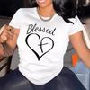European and American Spot Printed Crew Neck T-shirt Spring and Summer Casual Short-sleeved Crew Neck Top Short-sleeved Women's T-shirt