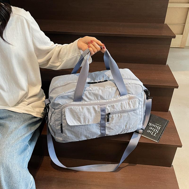 New travel bag women's lightweight large-capacity expandable luggage bag fashion portable wet and dry separation sports fitness bag