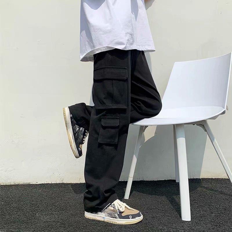 2024 Fashion Multi-pocket Men's Trend Straight Casual Trousers Outdoor Sports Trousers