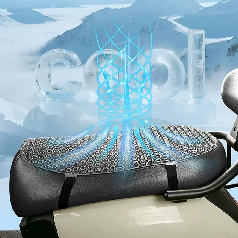 SEAMETAL Universal Motorcycle Summer Seat Pad Breathable PE Net Cover Sunproof Waterproof Cool Air Mat For Scooter E-Bike
