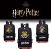 Stylish Harry Potter Print Canvas Backpack With Hidden Zipper Pockets