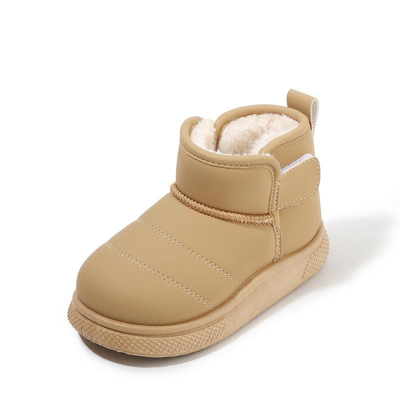 Children's Snow Boots2026New winter short boots for boys, fleece-lined and thickened, cotton boots for girls, warm baby cotton shoes