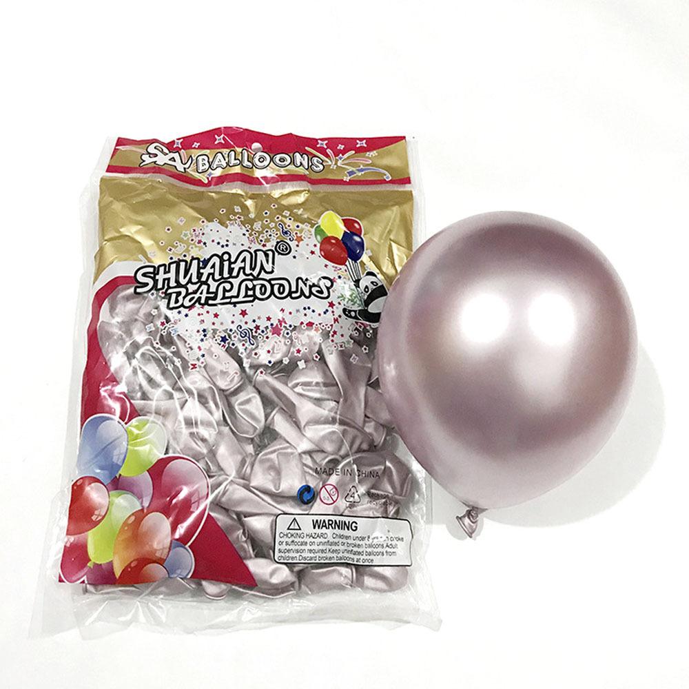Balloon Set 5 Inch Metal Chrome Latex Balloon Angry Wedding Party Decoration