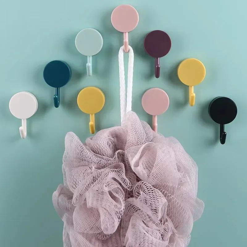 Hook Strong Adhesive Sticking to The Wall Hanging Kitchen Hook No Trace Non-Perforation Bathroom Hook Behind The Door