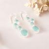Aqua Chalcedony Gemstone Dangle Earrings 925 Sterling Silver Handcrafted Jewelry EE-161-18