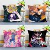 1PC Anime Chainsaw Man Pillow Case Square Bedroom Sofa Leisure Comfort Cushion Car Home Decoration Pillowcase 40x40