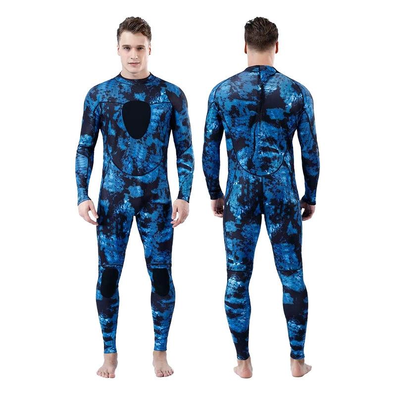 Mens Spearfishing Wetsuit 3mm Camouflage Neoprene One-piece Diving Suit for Scuba FreeDiving Jumpsuit Cold Water Swimsuit