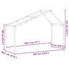 Kids  Bed Canopy 203 X 80.5 X 142 Cm Solid Pine Wood