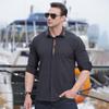 Camicie a maniche lunghe da uomo taglie forti camicie ricamate casual larghe sottili
