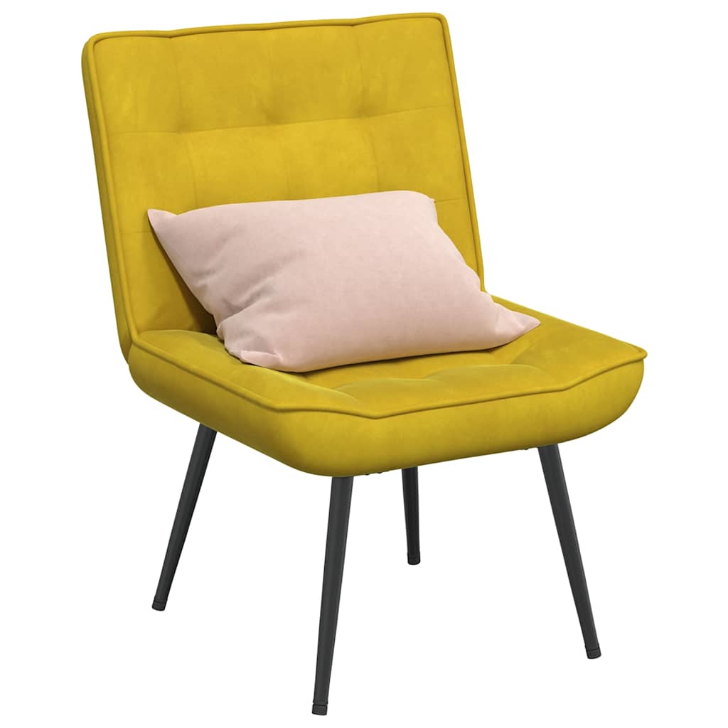Relax Chair Yellow 64 x 74 x 84 cm Velvet
