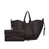 Fashi 2-in-1 Leder-Tragetaschen-Set für Damen, Große Schultertasche mit Litschi-Muster und passender Tasche für Arbeit, Einkaufen & Reisen