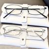 Y2K Vintage Glasses Square Metal Frame Half Frame Girls Chic Cosplay Party Decoration Glasses Metal Photography Glasses Gifts