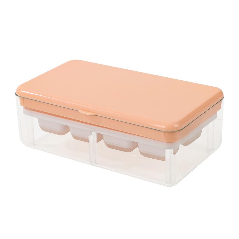 Press-down Ice Cube Tray For Home Refrigerators Kitchen Ice Storage Box With Lid Ice Maker Mold