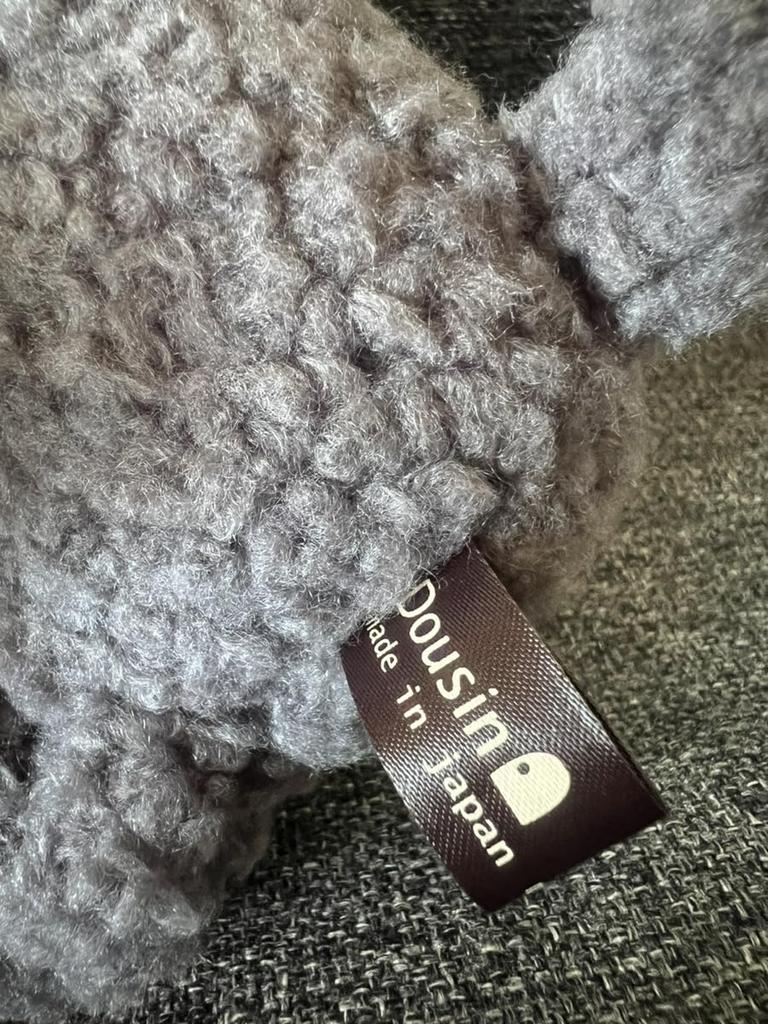Limited Edition Childlike Tag with Fluffy Charcoal Made in Plush Teddy Birthday Celebration Color, Ribbon, Bear, Small, Gray, Japan, Toy, Bear,