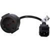 AK-PC-10A Schuko Power Cable 3 Pin IEC C14 / EU CEE 7/4 15 cm Black