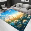 1pc 2062308055 Pattern Carpet, Area Rug For Living Room Bedroom Room Bed Chair Laundry Entryway Corridor Yard Non-slip Outdoor Camping Rug F