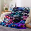 Fantasy Halloween Icons Flannel blanket, soft and warm, suitable for beds and sofas, all seasons, portable travel blanket. 0730153