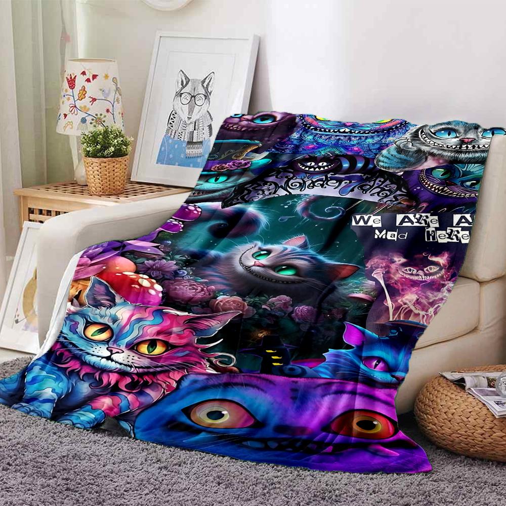 Fantasy Halloween Icons Flannel blanket, soft and warm, suitable for beds and sofas, all seasons, portable travel blanket. 0730153