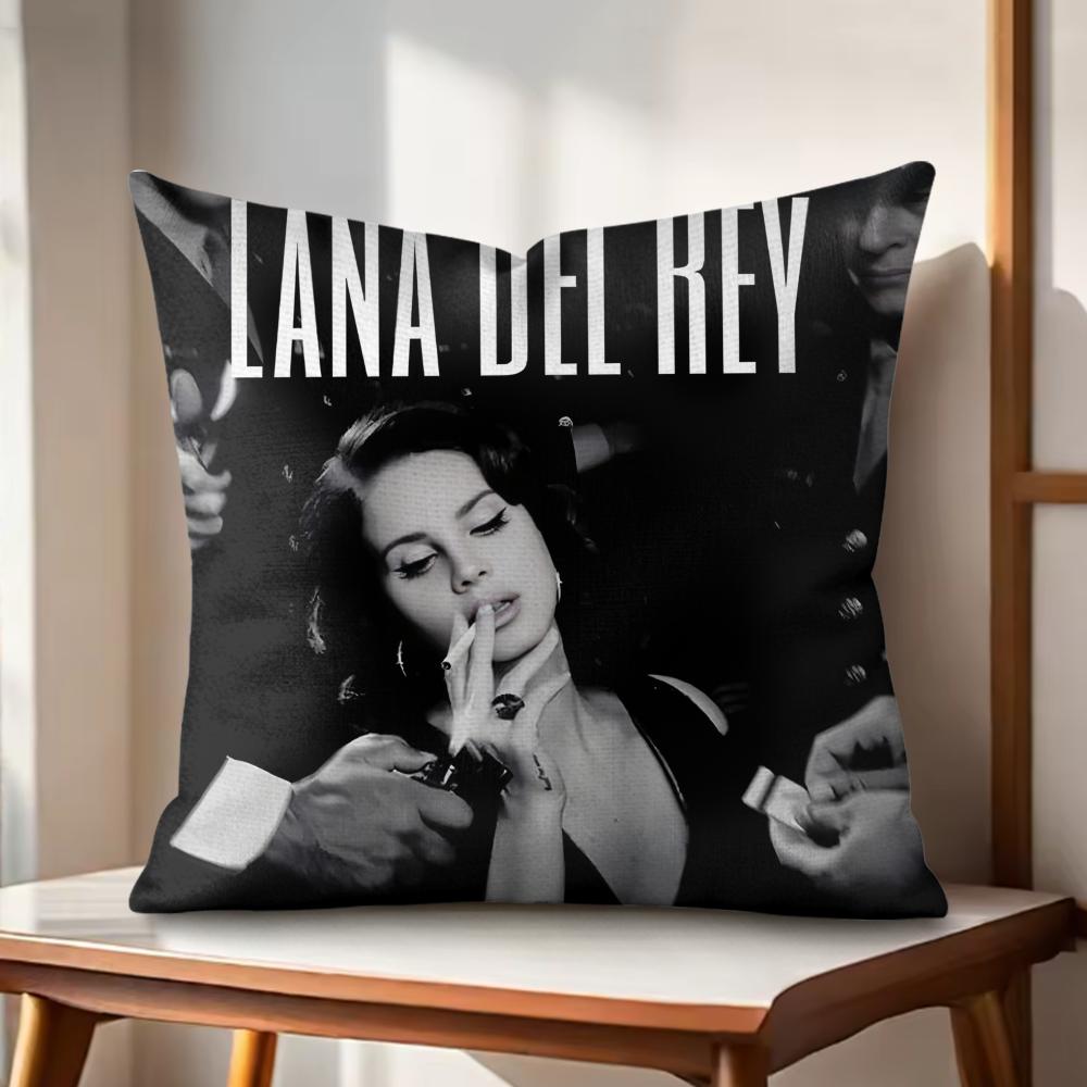 LLana DDel RRey Cushion Cover Natural Linen Organic Fabric DoubleSided Printing Couch Pillow Covers Home Decor