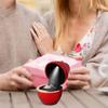 Mit LED-Leuchten LED-Ringe Box Rosenform Schmuckring-Etui Tragbare Halskettenbox für Valentinstag