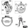 Men Short CB Lock Penis Cage Cock Lock Sounding Stainless Steel Chastity Lock Sex Toy