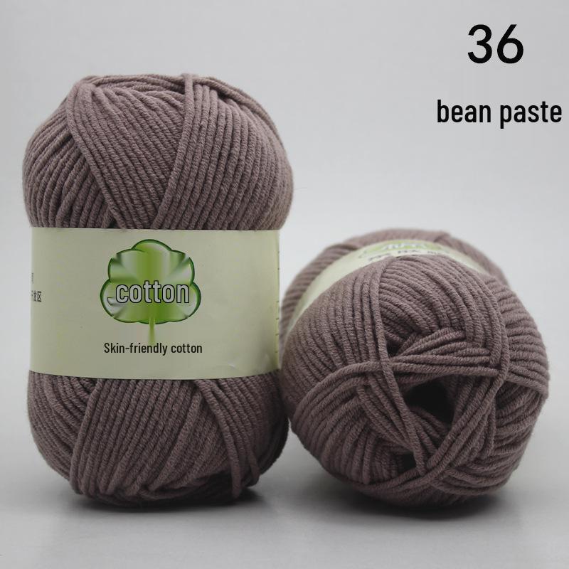 Combed 5-Ply Milk Cotton Yarn for DIY Knitting & Crochet - Medium-Thick Scarf & Blanket Material Pack