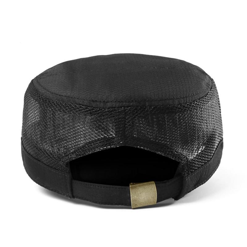 Casquettes militaires à séchage rapide pour hommes, casquettes de baseball à dessus plat d'été pour femmes, casquette de soleil d'extérieur en maille respirante, casquette militaire