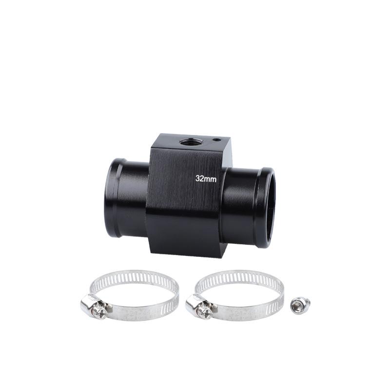 Universal Blue/Black Water Temperature Temp 26mm-40mm Sensor Gauge Joint Pipe Radiator Hose Adapter with 2 Clamps