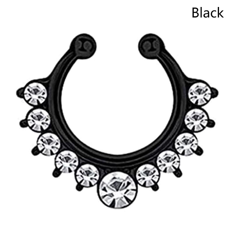 1 Pcs Fake Piercing Nose Ring For Women Clip Septum Rock Hip Hop Punk  Body Jewelry Fake Perforation Nose Studs