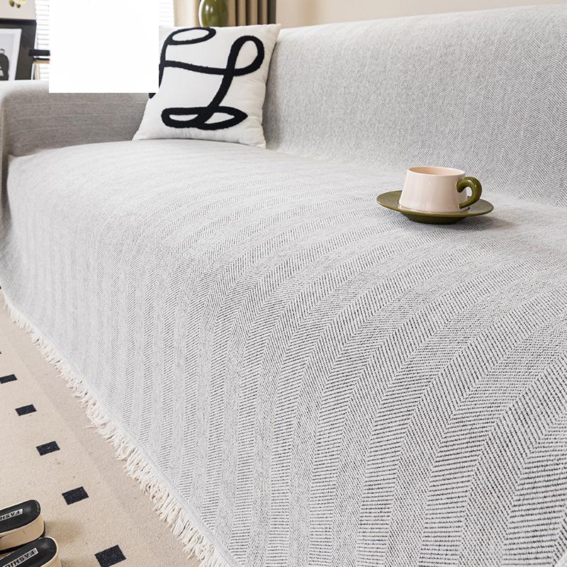 Herringbone Chenille Sofa Towel Cover Cloth Soft Four Seasons Universal All-Inclusive Full Set Sofa Cover Non-Slip