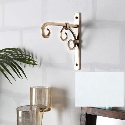 Brass Wall Lantern Hanger, Planter Hangers, Lanterns Wind Chimes Hanging Baskets Ornaments, Brass Hangers for Wall, New